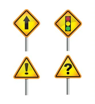 Set of Sign Vectors Stock Illustration