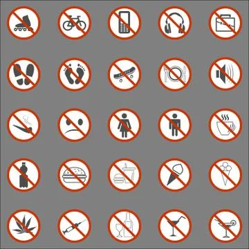 Set of Signs Stock Illustration