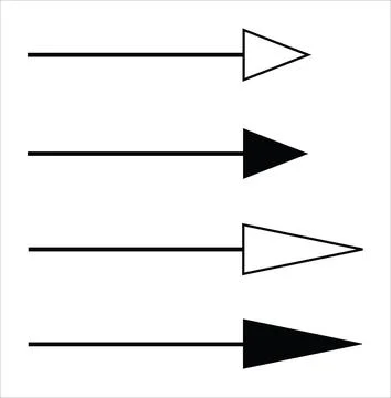Set of silhouette arrows. Different Style Arrows. Arrows Icons Collection イラスト素材