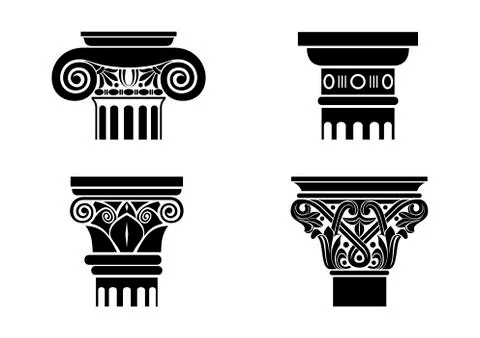Set of silhouettes of capitals Stock Illustration