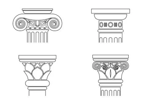 Set of silhouettes of capitals Stock Illustration