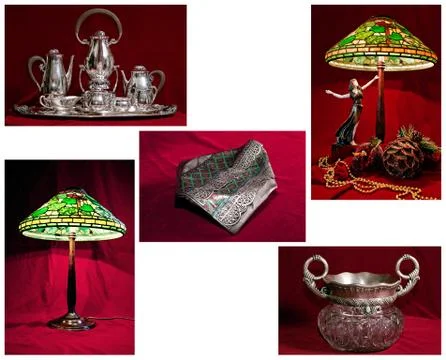 Set of silver old utensils Stock Photos
