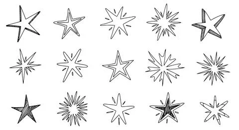 Set of silver starburst icons Illustrazione stock
