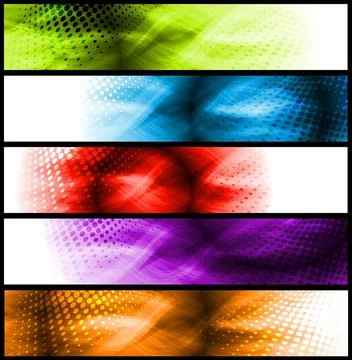 Set of simple colourful headers. Eps 10 vector Set of simple colourful hea... Stock Photos