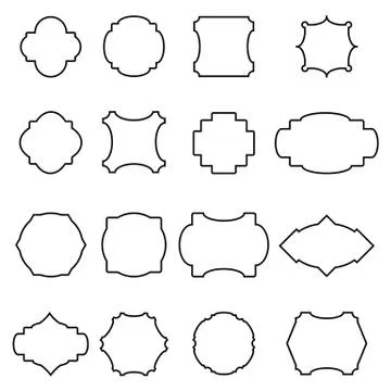 Set of simple frames Illustrazione stock