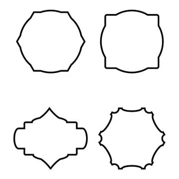 Set of simple frames Stock Illustration