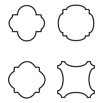 Set of simple frames Illustrazione stock