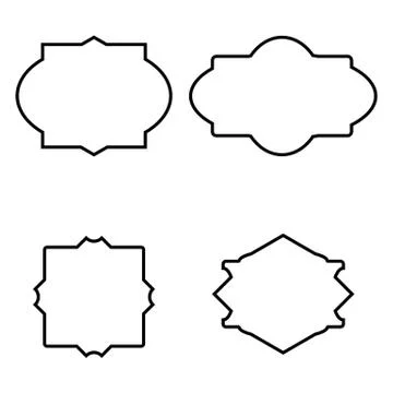 Set of simple frames Illustrazione stock