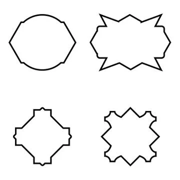 Set of simple frames Stock Illustration