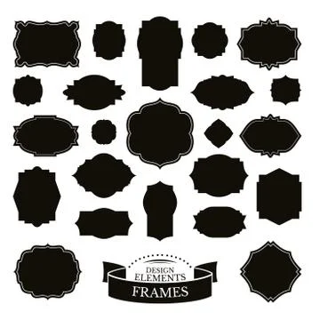 Set of simple frames イラスト素材