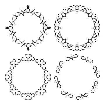 Set of simple geometric abstract frame for your text Stock Illustration