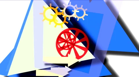 Set of simple geometric shapes in motion Stock Footage 67105124