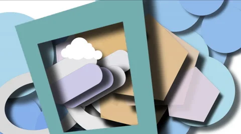 Set of simple geometric shapes in motion 2 Stock Footage 67171034