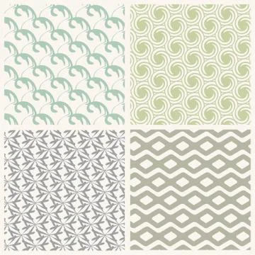 Set of simple geometry pattern Stock Illustration