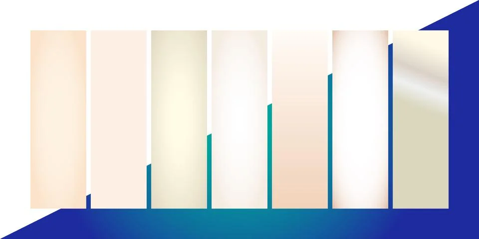 Set of simple Gradient Background with Different Type of Creamy Color Stock Illustration