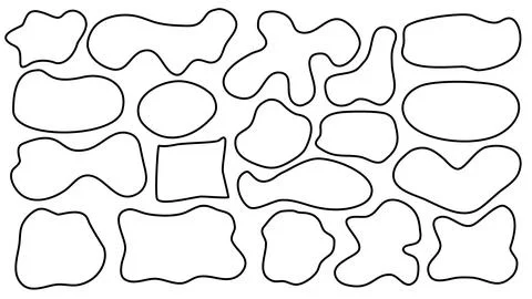 Set of simple hand drawn abstract shapes Illustrazione stock