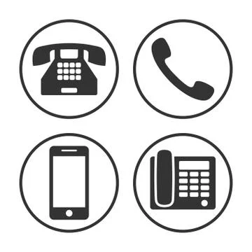Set of simple phone icon Stock Illustration