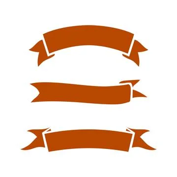 Set of Simple Ribbon for Headline Template Stock Illustration