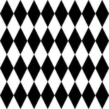 Set of Simple seamless patterns with black and white geometric rombs. Rhombus Stock Illustration