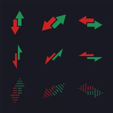 Set of the simple substitution vector icons 스톡 일러스트