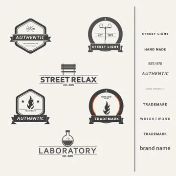 Set of simple vector elements for design Stock Illustration