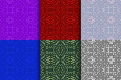 Set of simple vintage geometric background Stock-Illustration