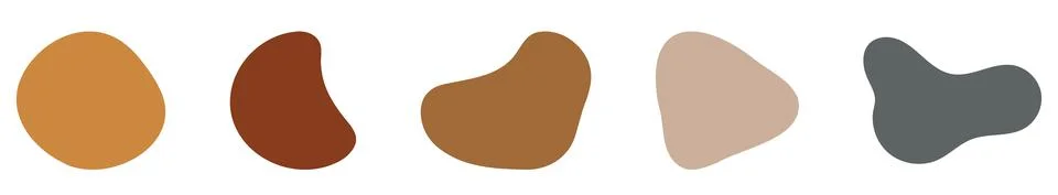 Set of simply random shapes Stock Illustration