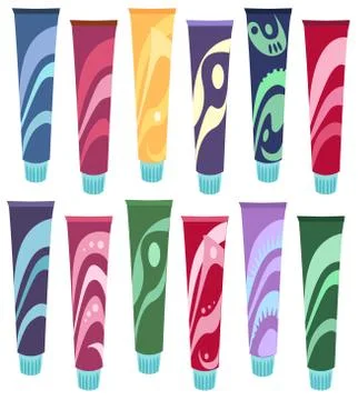 Set of simply tubes Stock Illustration