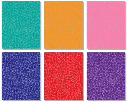Set of six bright color texture backgrounds Stock Illustration