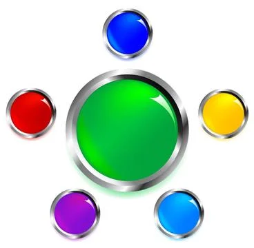 Set of six glossy buttons Set of six glossy buttons Copyright: xZoonar.com... Stock Photos