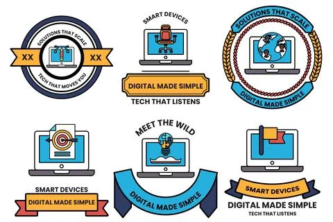 A set of six icons for smart devices イラスト素材