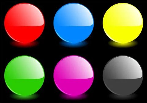 Set of six spheres Stock Illustration