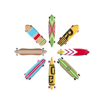 Set skateboard collection Stock Illustration