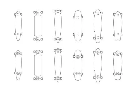 Set of skateboards Stock Illustration