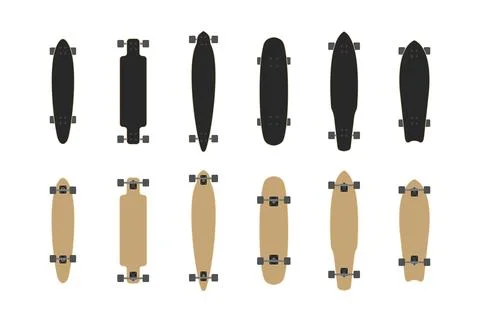 Set of skateboards Stock Illustration
