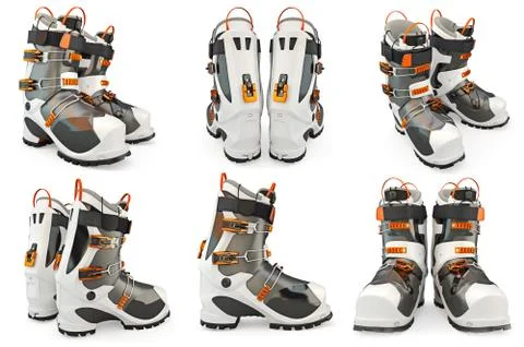 Set ski boots Stock Illustration