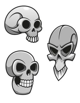 Set of skulls Illustrazione stock