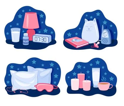Set for sleep Stock Illustration