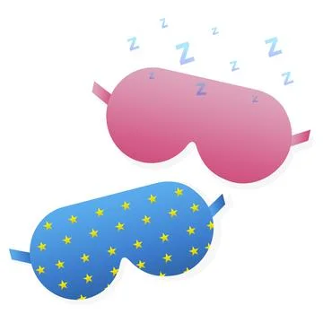 A set of sleep masks. Vector illustration Illustrazione stock
