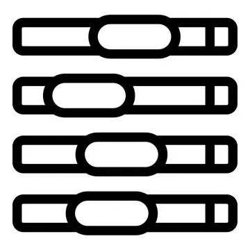 Set of slider bars adjusting settings with round buttons Illustrazione stock