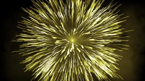 A set of slow motion fireworks on black background. Motion. Colorful fireworks Illustrazione stock