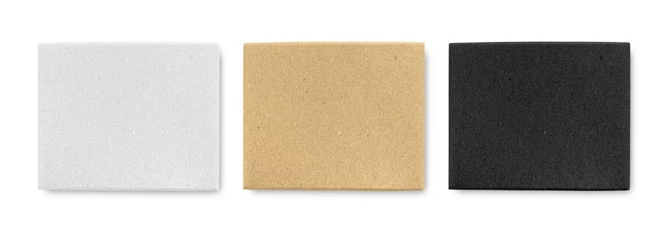 Set of Small craft boxes Stock Photos