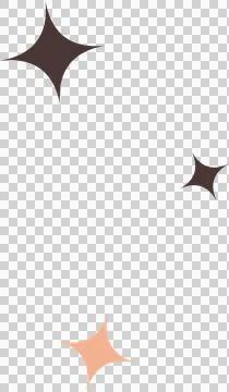 A set of small stars with smooth outlines for digital design. PNG Stock Illustration