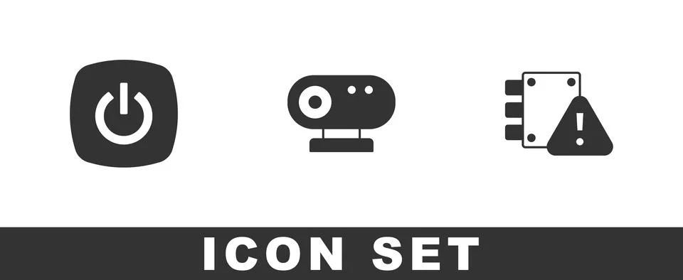Set Smart home, Web camera and House under protection icon. Vector 스톡 일러스트
