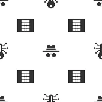 Set Smart key, Incognito mode and Password protection on seamless pattern 스톡 일러스트