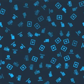 Set Smart Tv, Electrical outlet, Delivery cargo truck and sensor on seamless 스톡 일러스트