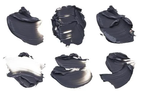 Set of smears on white background Stock Photos