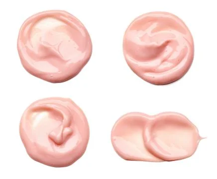 Set of smears on white background Stock Photos