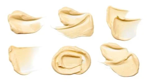Set of smears on white background Stock Photos