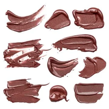 Set of smears on white background Stock Photos
